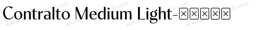 Contralto Medium Light字体转换